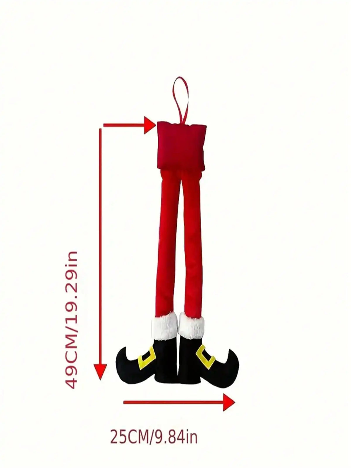 Christmas Elf Legs Decoration | Car Boot & Tree Hanging Pendant | Green & Red