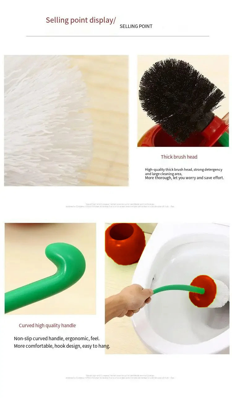 Cherry Shape Toilet Brush & Holder Set | Creative Bathroom Accessory