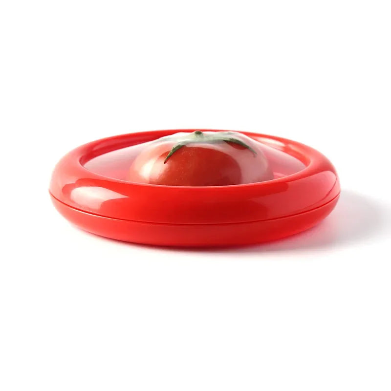Round Fruit & Vegetable Fresh-Keeping Crisper Box | Avocado, Tomato, Lemon & Onion Keeper | 4 Colours