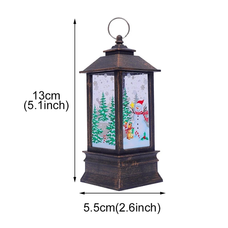 Christmas Lantern Light Decoration | Festive Tree Ornament & Home Decor | Red, Black & White