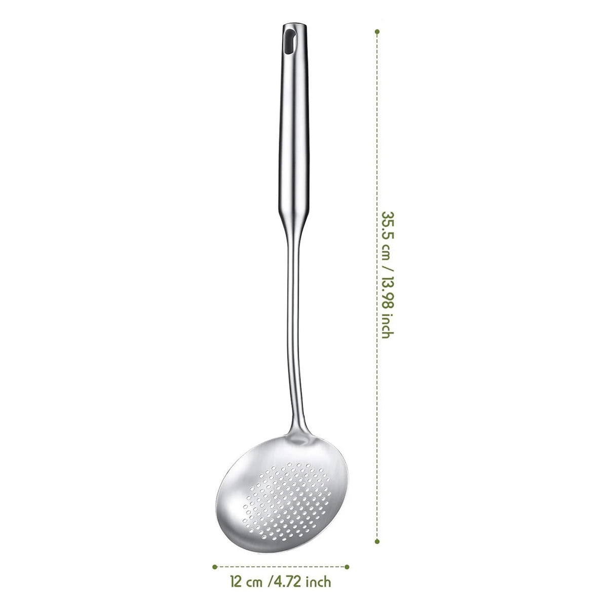 Stainless Steel Wok Utensil Set | Spatula, Ladle & Slotted Spoon | 15" All-Metal