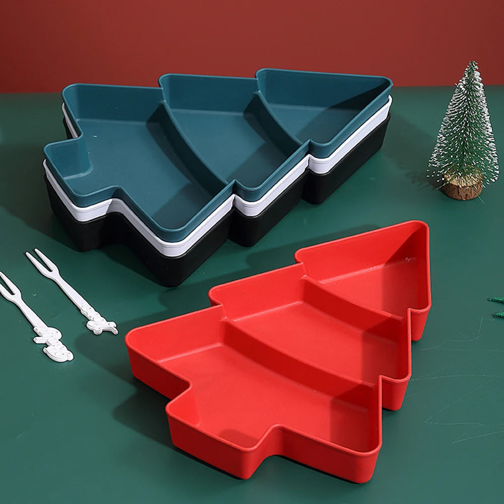 Christmas Tree Shaped Serving Dish - Snack & Dessert Tray