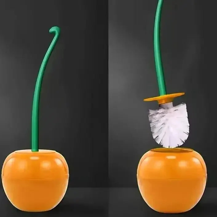 Cherry Shape Toilet Brush & Holder Set | Creative Bathroom Accessory
