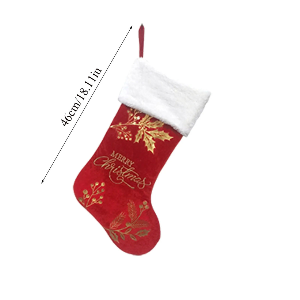 Christmas Stocking Candy Boots with Bells | 46x28cm Fireplace Hanging Sock | 5 Colours