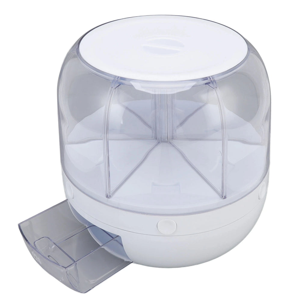 6-Grid Rotating Cereal & Grain Dispenser – Airtight Kitchen Storage Container