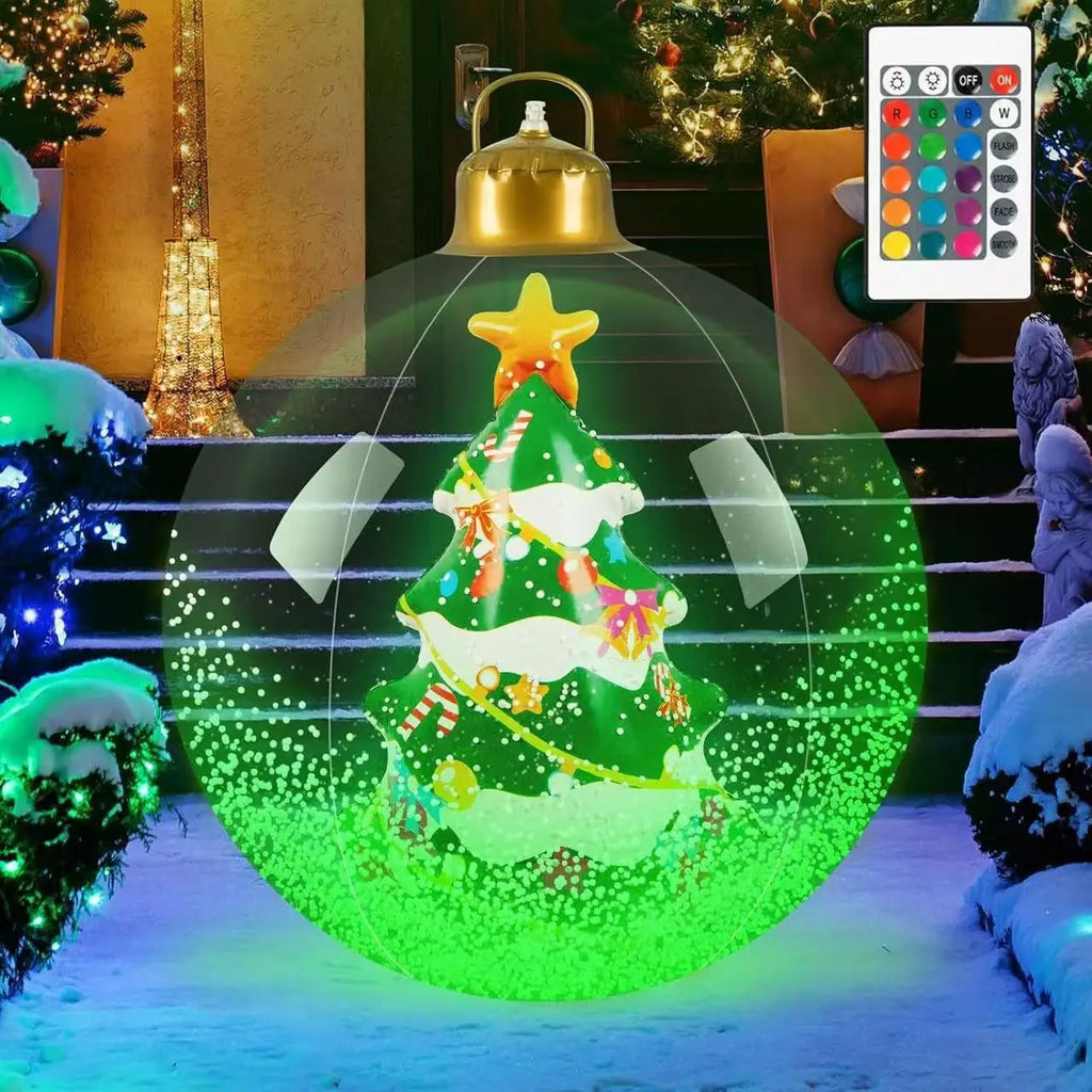 Outdoor Christmas Balloons | Light-Up LED & Standard | Santa, Snowman & Xmas Tree | Garden Party Decoration