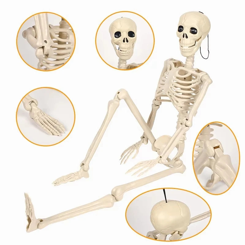 Halloween Skeleton Head & Hands Yard Decorations
