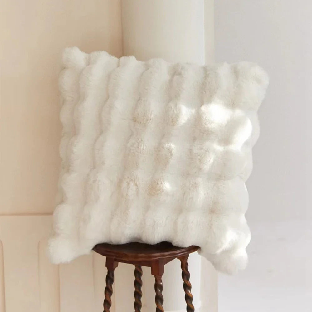 Soft Fur Cushion Cover, 45 x 45 cm | Plush Square Pillowcase
