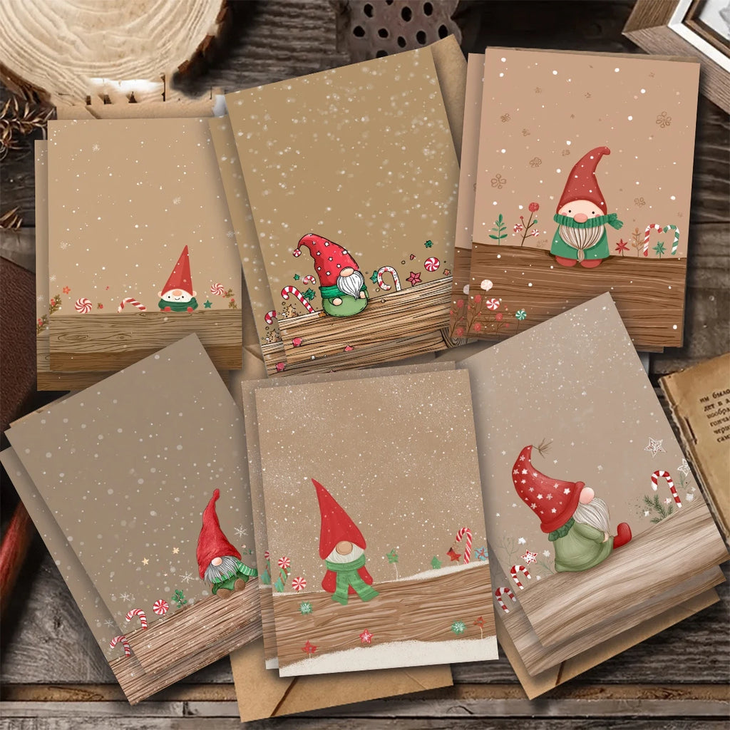 Christmas Greeting Cards with Envelopes | Festive Santa Hat Postcards | Pack of 12 or 24