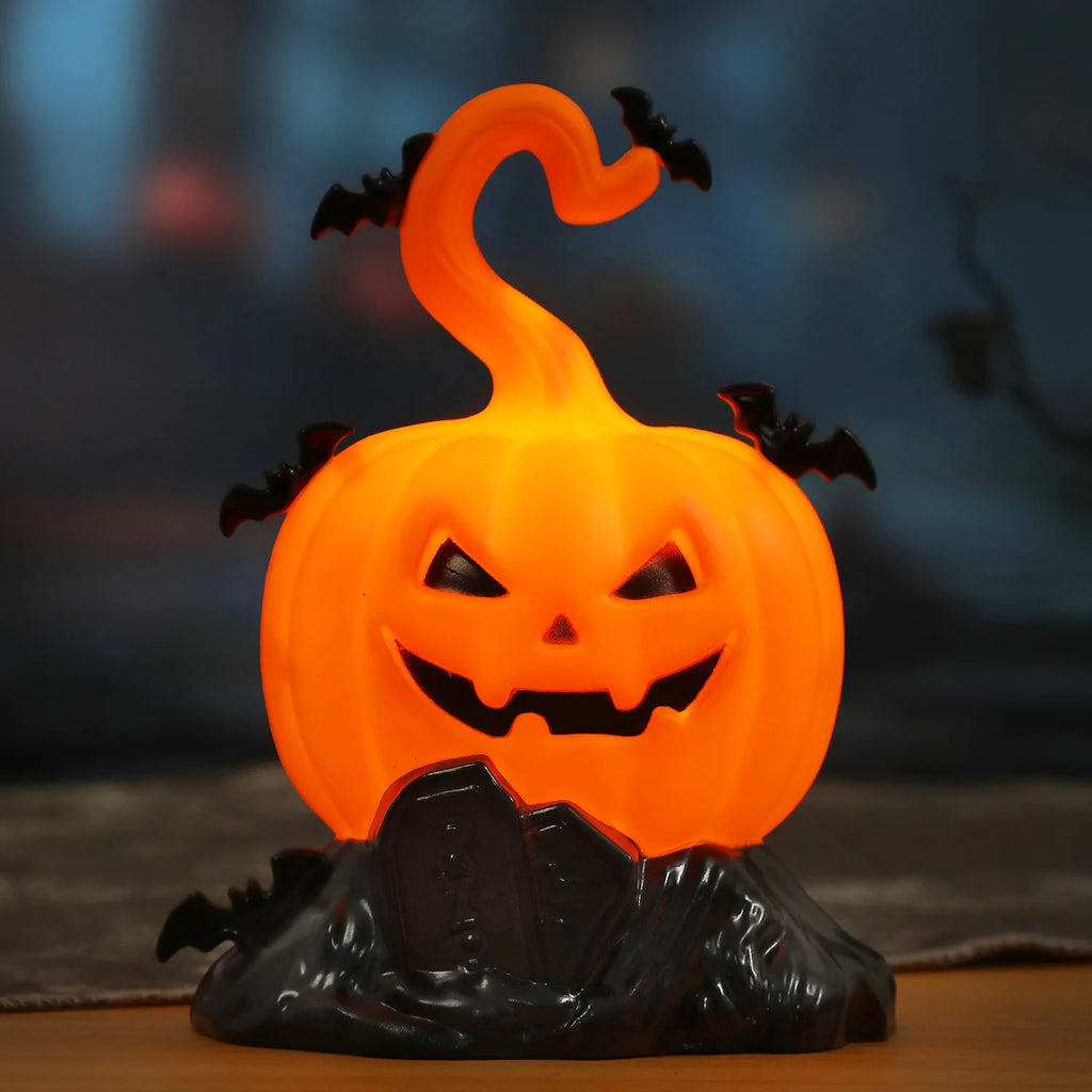 Halloween Pumpkin Lantern with Hook – LED Candle Light Decoration for Home, Porch, Bar & Party