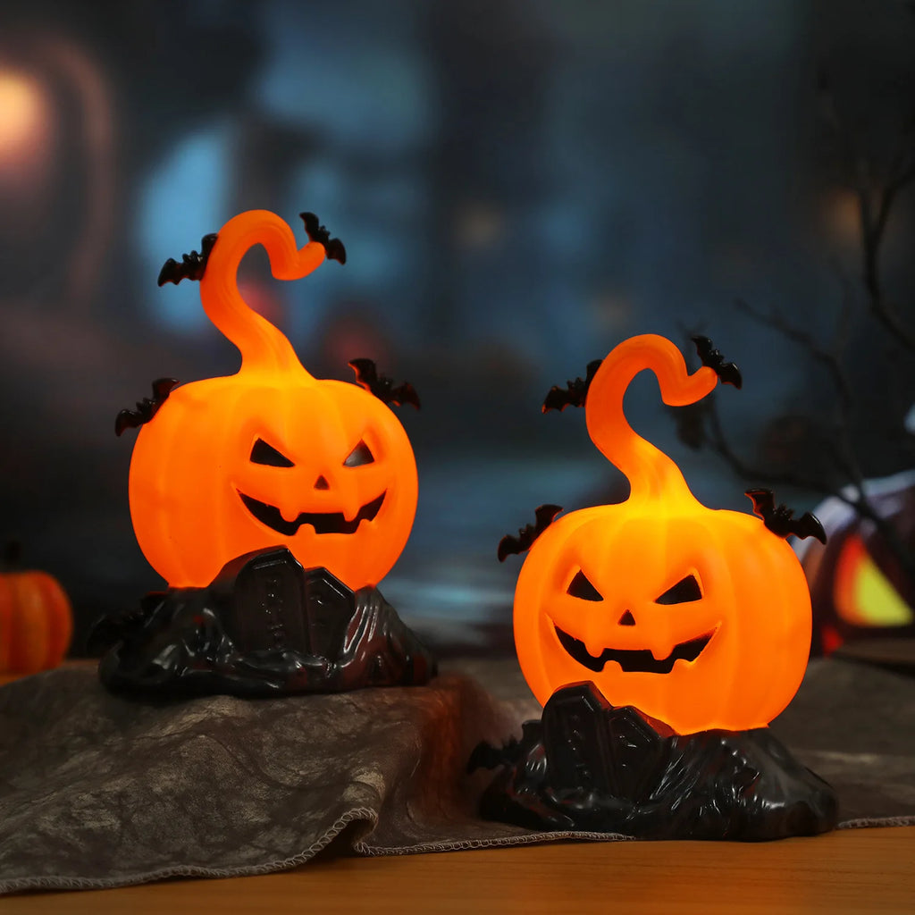 Halloween Pumpkin Lantern with Hook – LED Candle Light Decoration for Home, Porch, Bar & Party