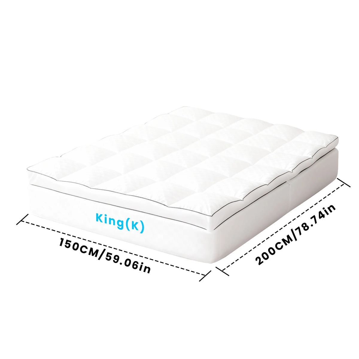 Quilted Mattress Topper & Protector – Anti-Allergy, Breathable & Extra Deep Fit | All UK Sizes