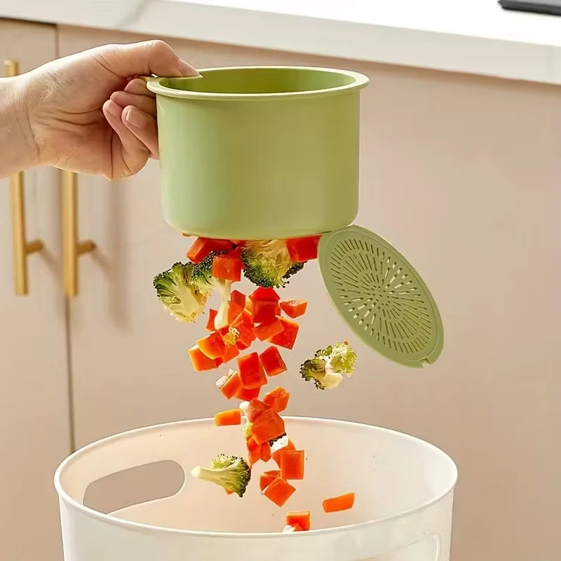 Press-Type Drain Basket | Food Strainer & Sink Organiser for Kitchen & Bathroom