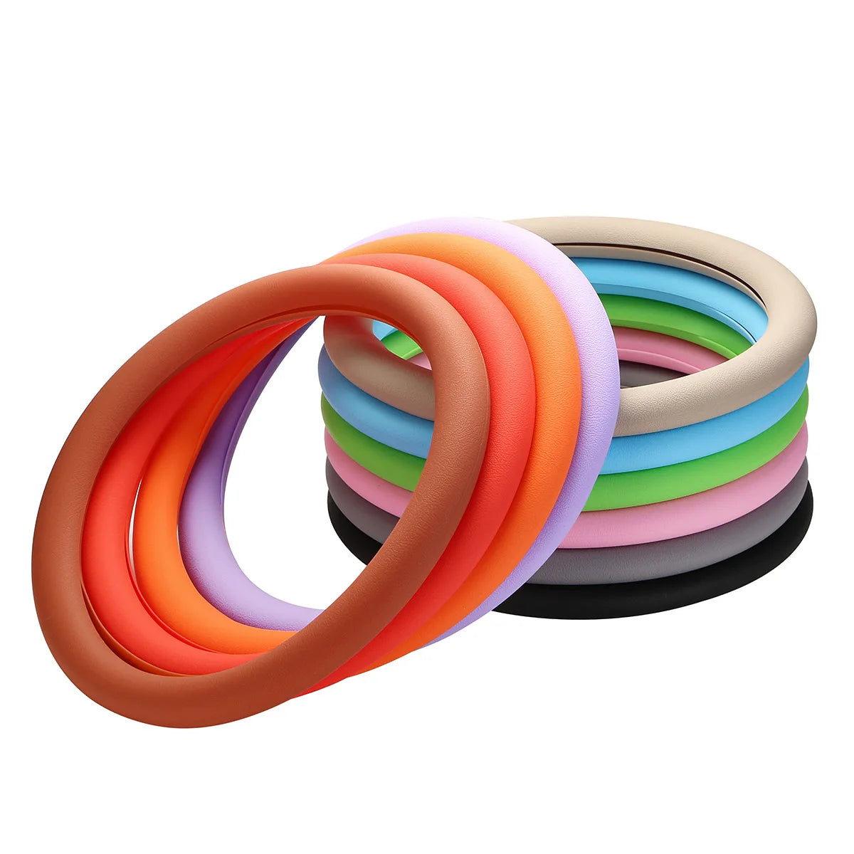 Silicone Steering Wheel Cover | Non-Slip Breathable Universal Fit 38cm | 14 Colours | Car Accessory