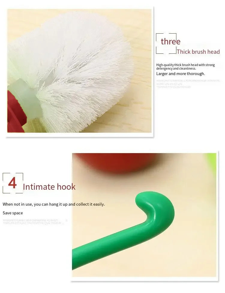 Cherry Shape Toilet Brush & Holder Set | Creative Bathroom Accessory