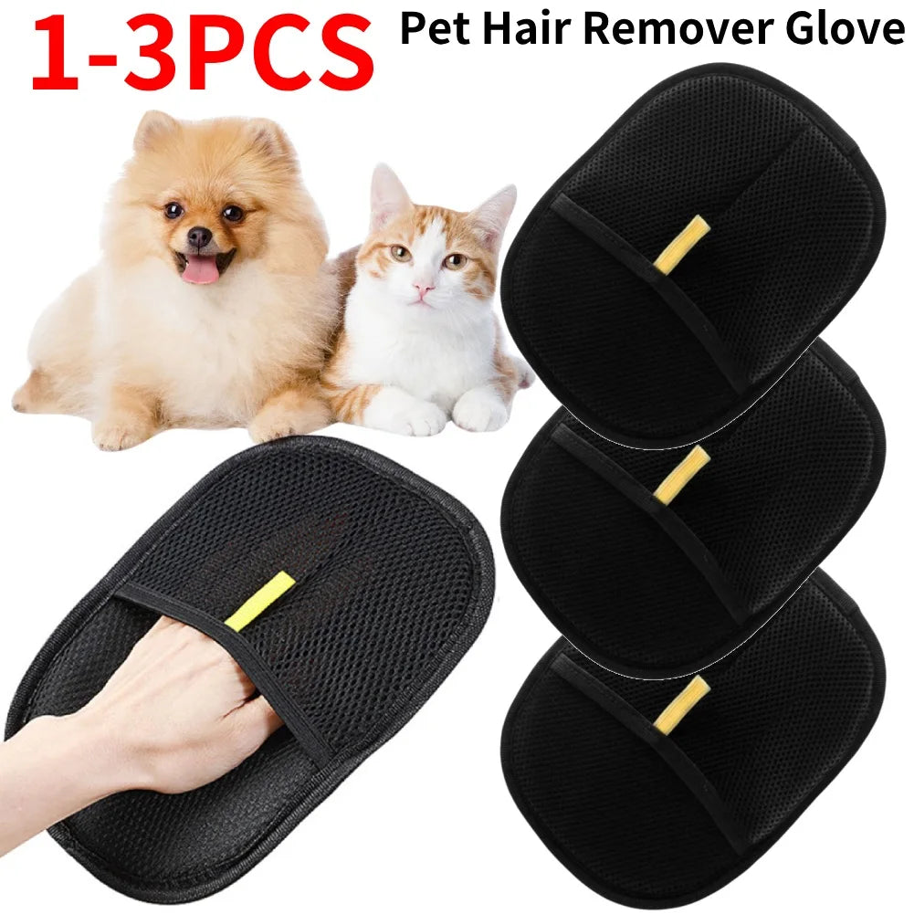 Pet Hair Remover Grooming Glove for Dogs Cats & Rabbits – Deshedding Mitt