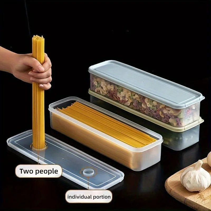 Rectangular Food Storage Containers – Set of 4 Clear Plastic Fridge Organiser Boxes