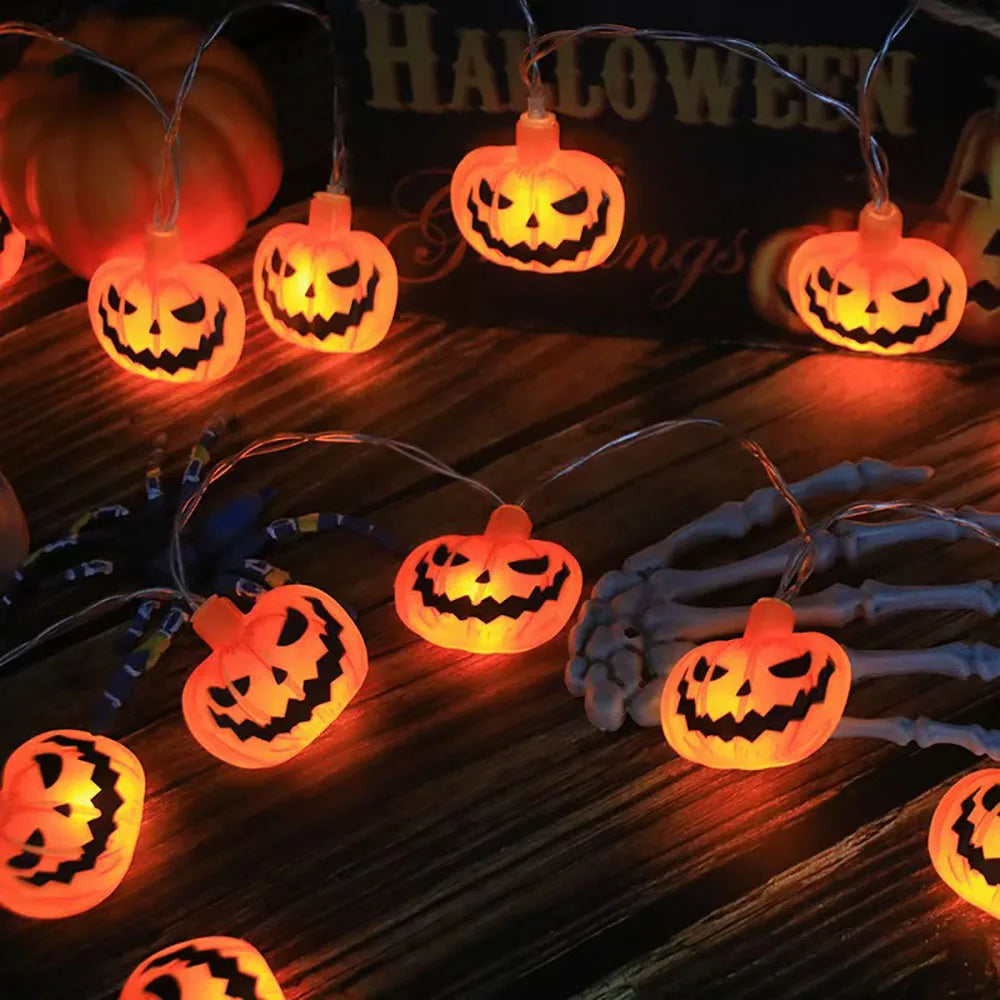 Halloween LED String Lights | Pumpkin, Ghost & Spider Web Designs | Indoor & Outdoor