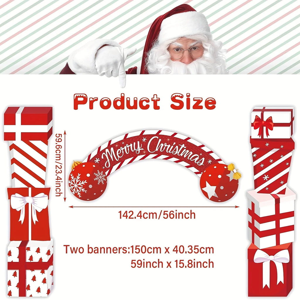 Christmas Hanging Door Banner | Merry Christmas Decoration | Festive Front Door & Home Decor