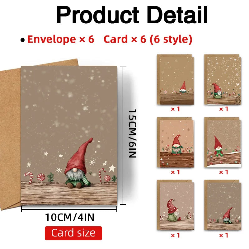 Christmas Greeting Cards with Envelopes | Festive Santa Hat Postcards | Pack of 12 or 24