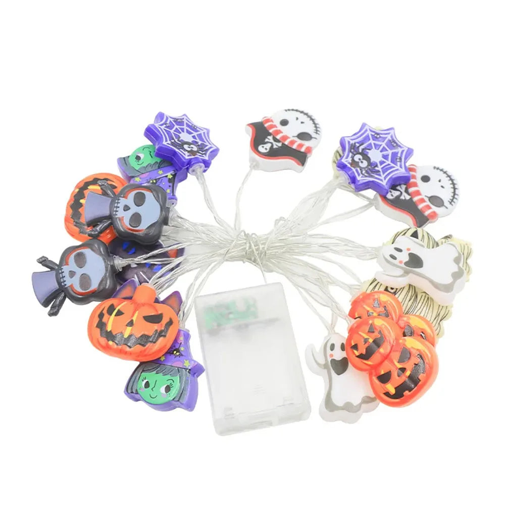 Halloween LED String Lights | Pumpkin, Ghost & Spider Web Designs | Indoor & Outdoor