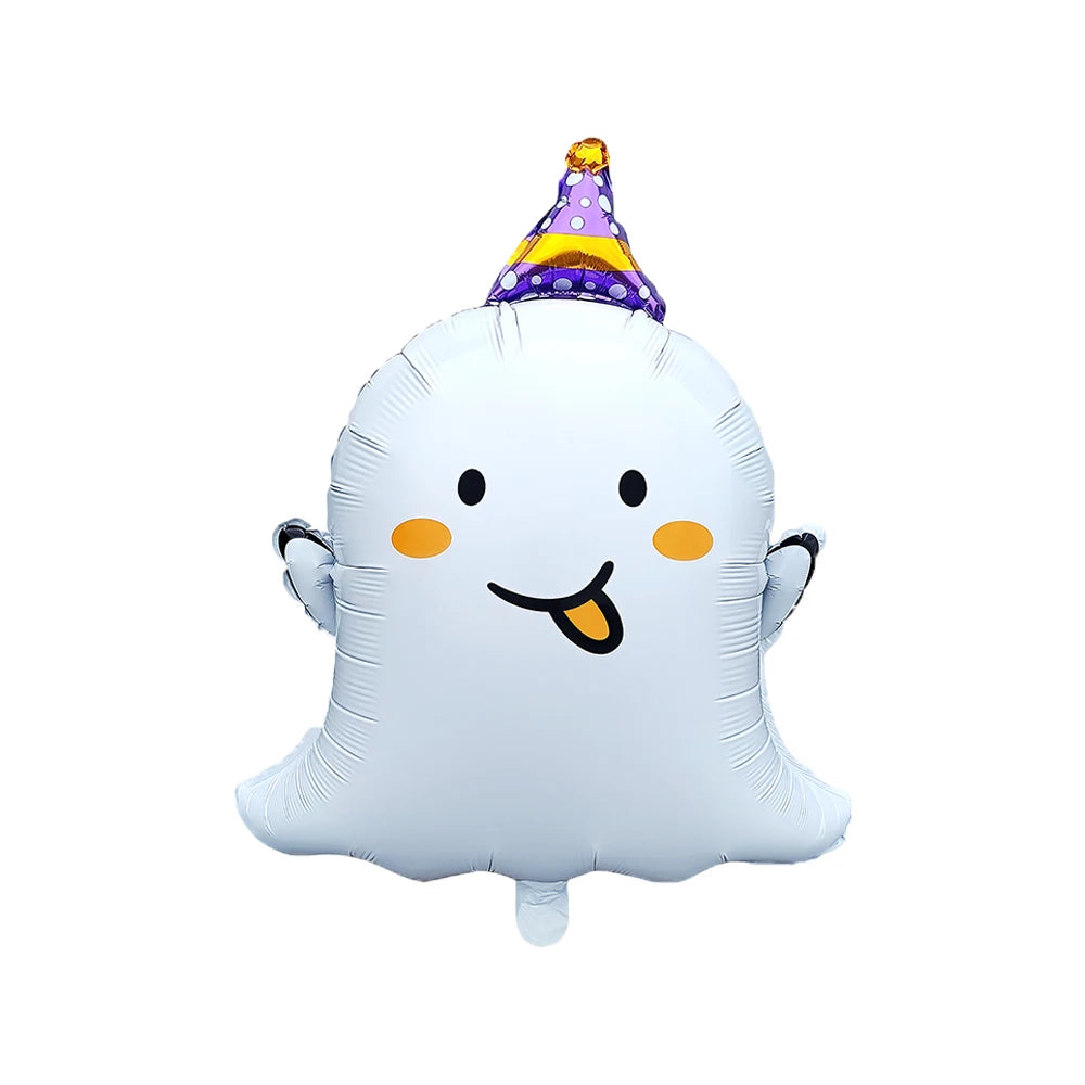 Halloween Foil Balloons Set | Pumpkin, Ghost, Spider & Bat | Party Decorations