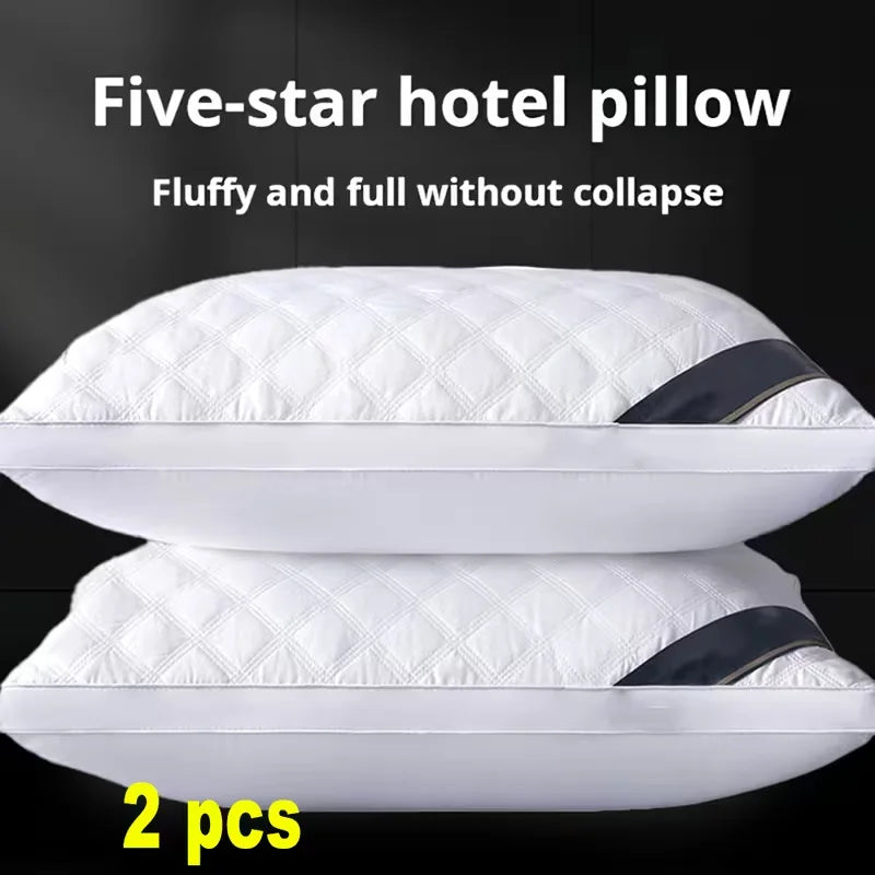 Hotel Quality Neck Support Pillow | Soft & Supportive | All-Season | Single or Twin Pack | White
