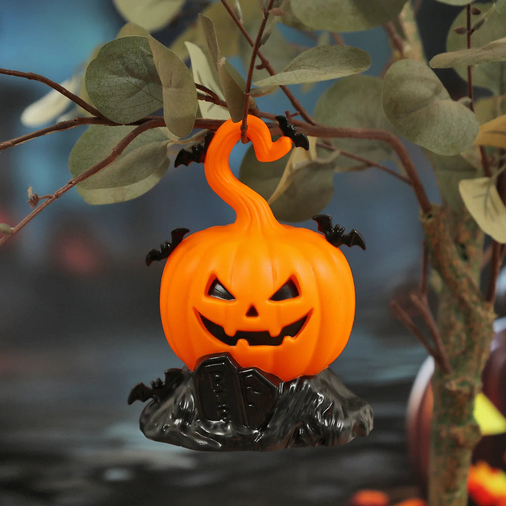 Halloween Pumpkin Lantern with Hook – LED Candle Light Decoration for Home, Porch, Bar & Party