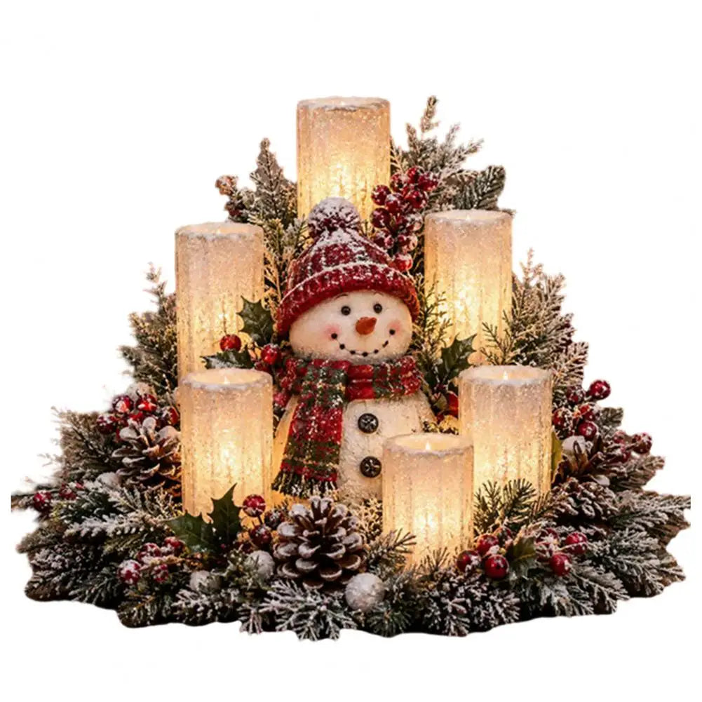 Warm Glow Christmas Table Centerpiece - USB-Powered LED Ornament