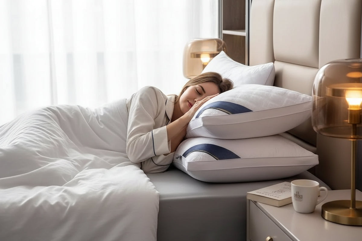 Hotel Quality Neck Support Pillow | Soft & Supportive | All-Season | Single or Twin Pack | White