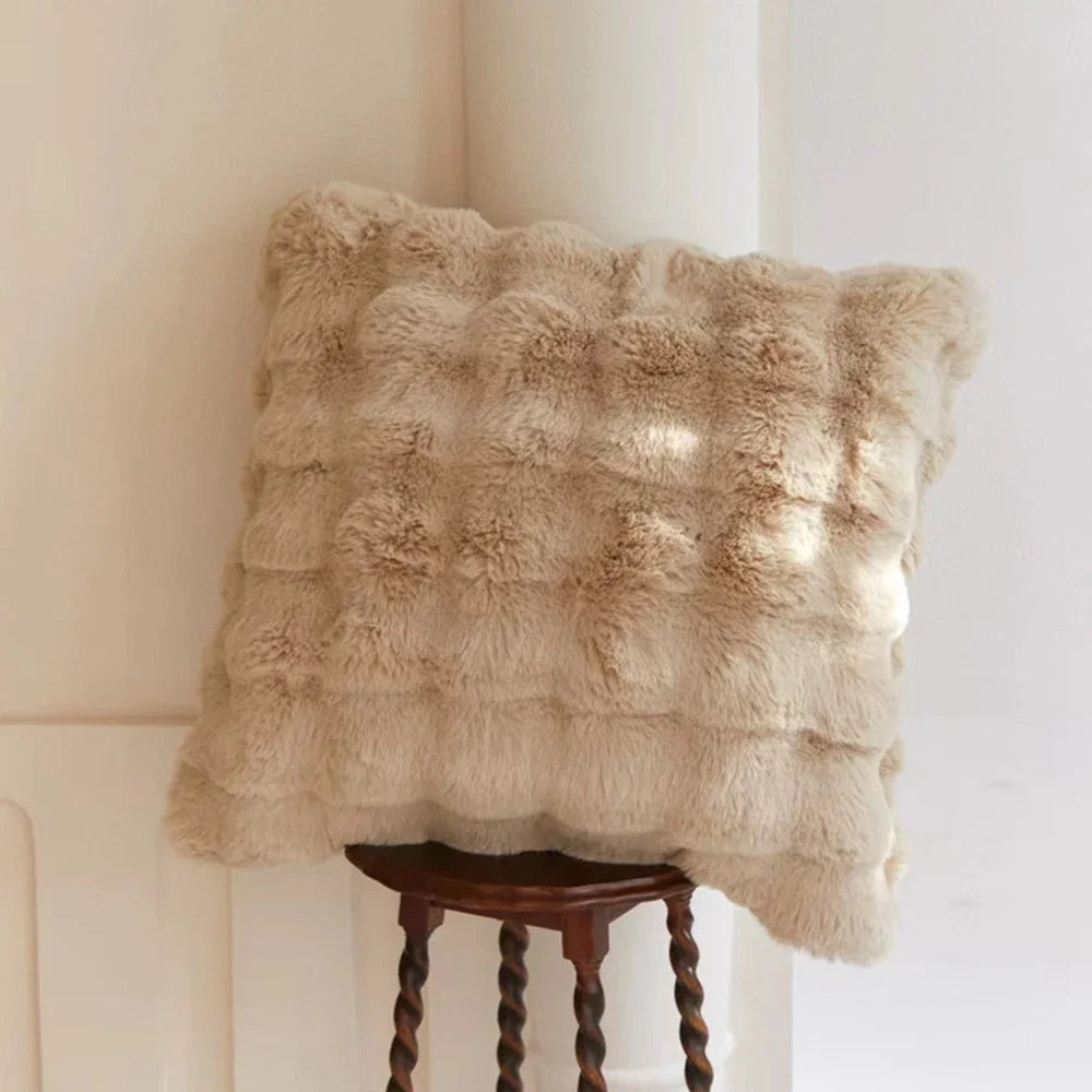 Soft Fur Cushion Cover, 45 x 45 cm | Plush Square Pillowcase