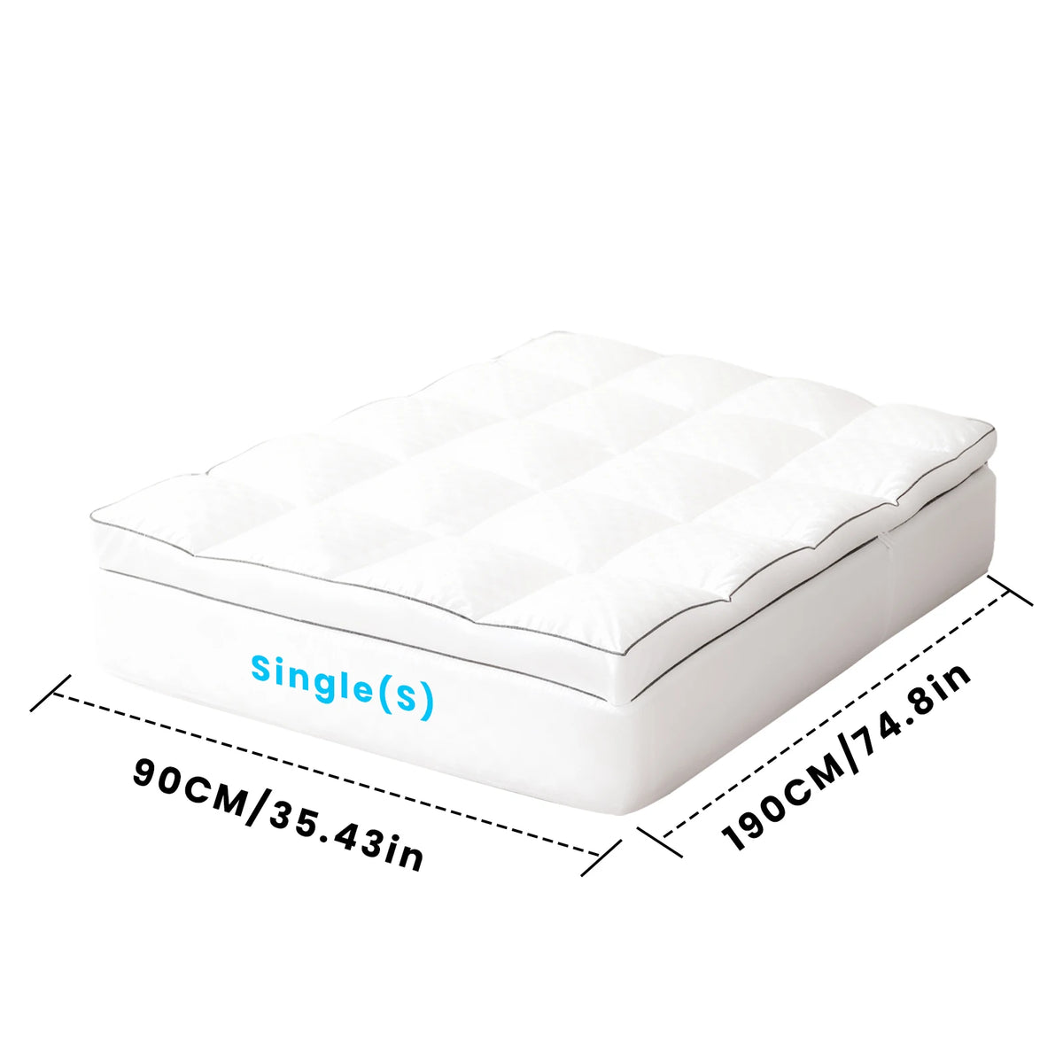 Quilted Mattress Topper & Protector – Anti-Allergy, Breathable & Extra Deep Fit | All UK Sizes