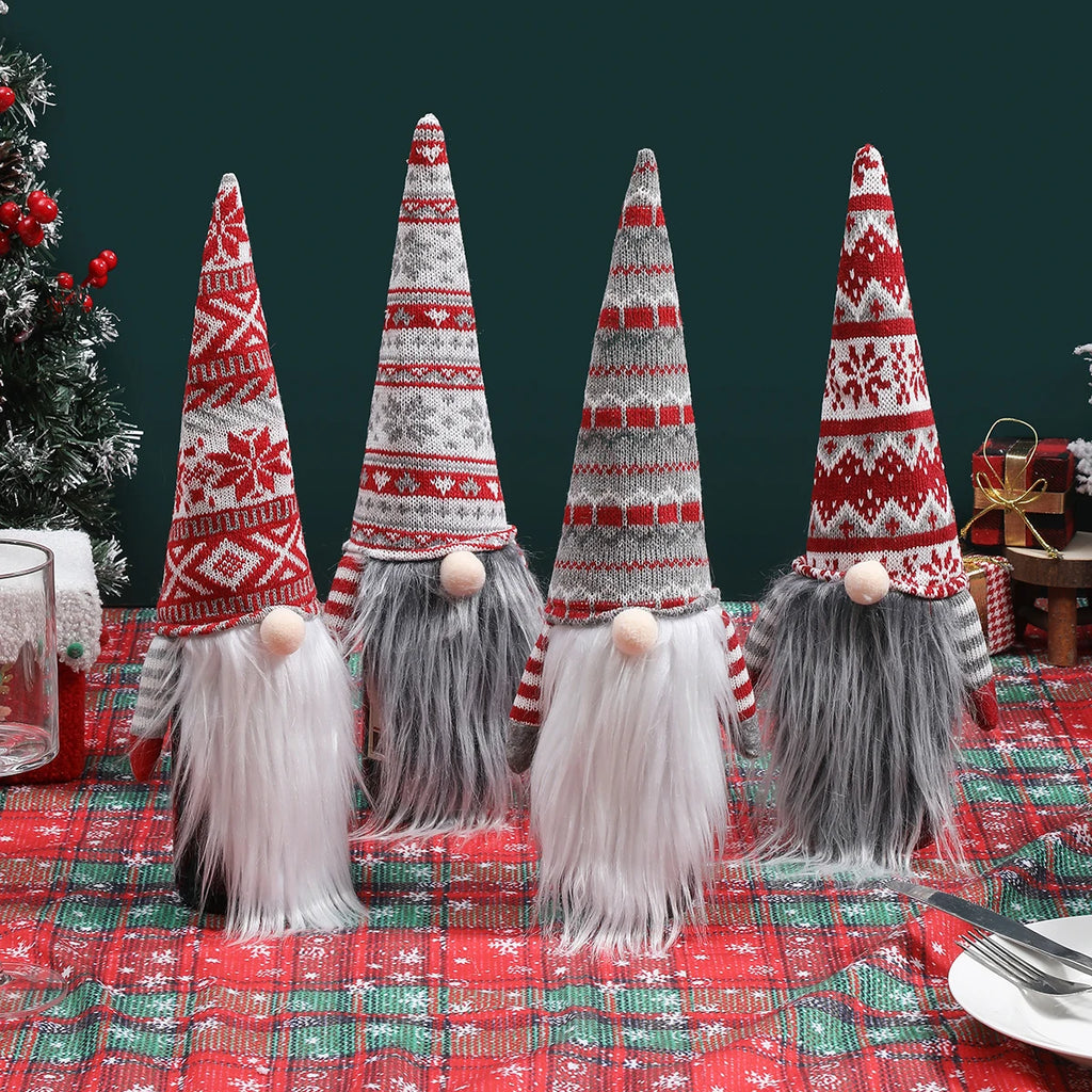 Christmas Wine Bottle Bag Decorations - Festive Table & Party Covers
