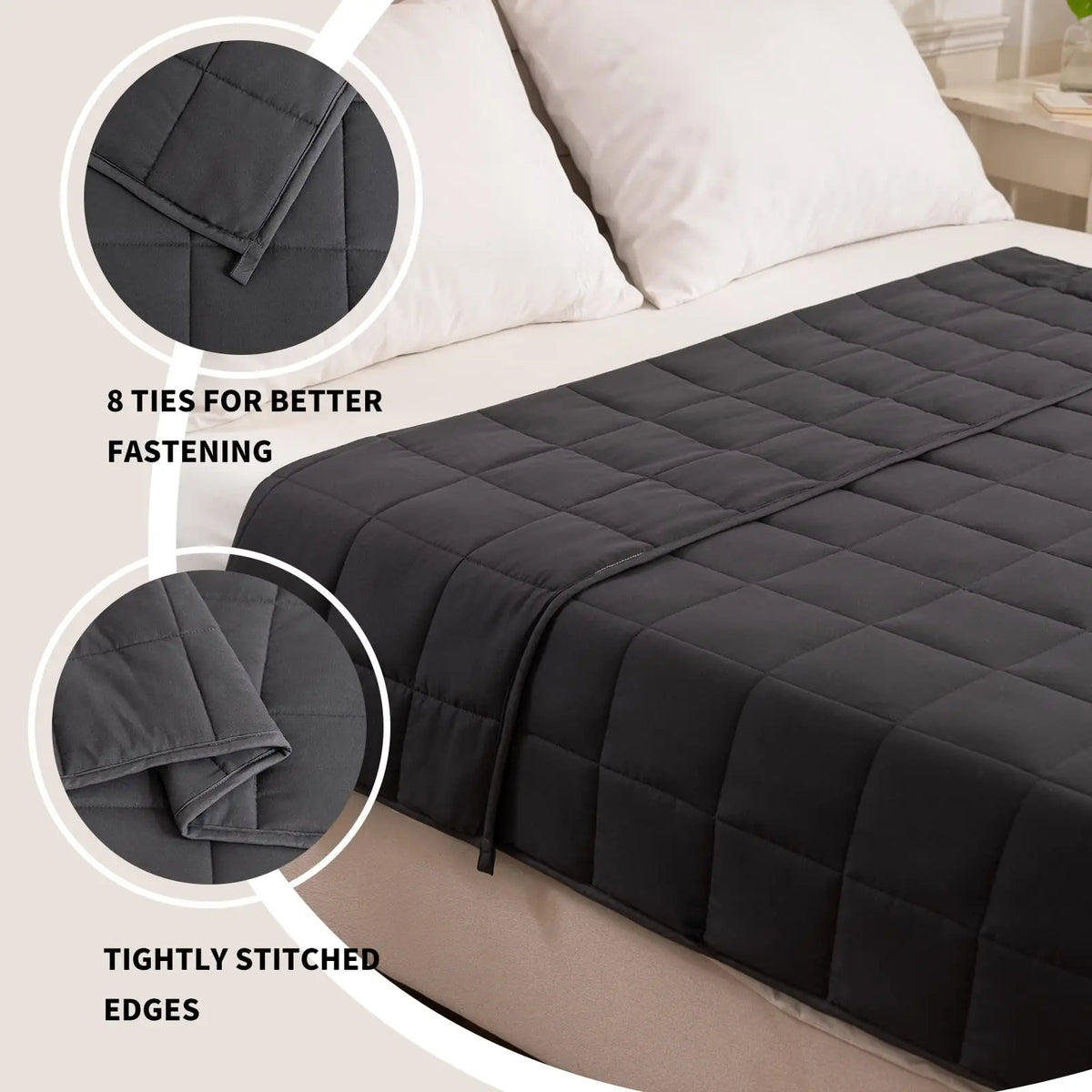 Good Nite Weighted Blanket – 4kg, 6kg & 8kg, Grey Microfibre, Adults