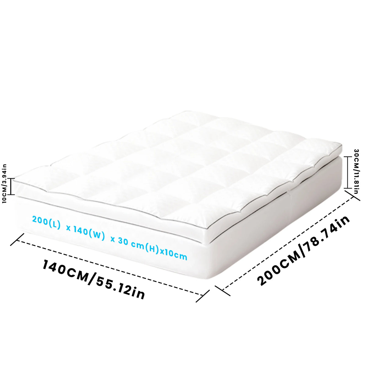 Quilted Mattress Topper & Protector – Anti-Allergy, Breathable & Extra Deep Fit | All UK Sizes