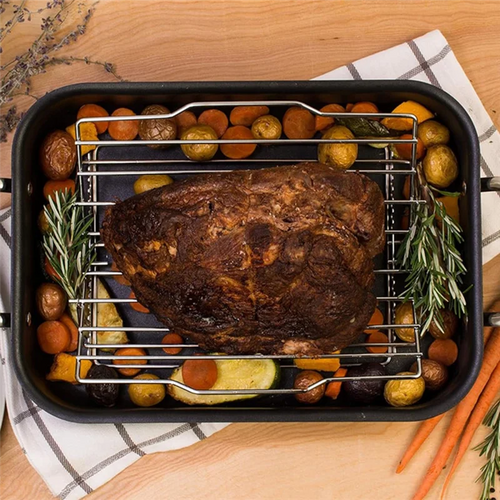 Adjustable Stainless Steel V-Shaped Turkey Roasting Rack