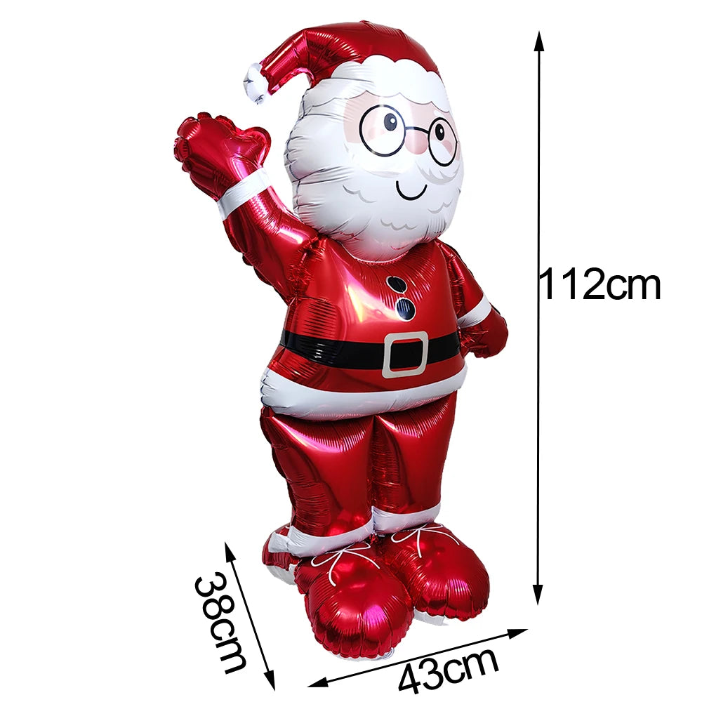 Christmas Standing Foil Balloons | 27 Festive Designs | Santa, Snowman, Reindeer & More | Party & Home Decor
