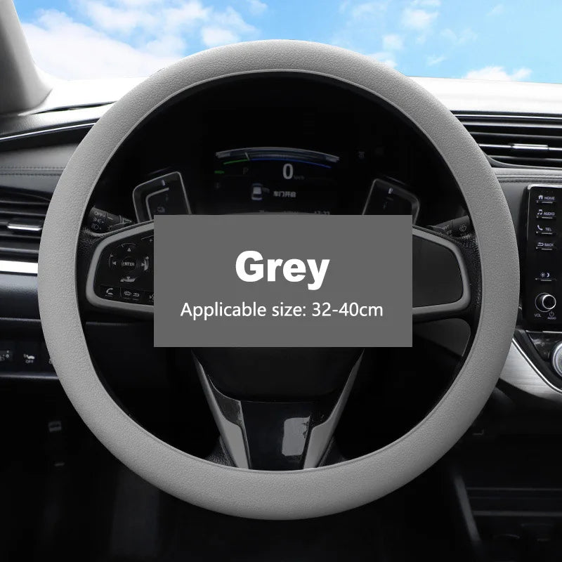 Silicone Steering Wheel Cover | Non-Slip Breathable Universal Fit 38cm | 14 Colours | Car Accessory