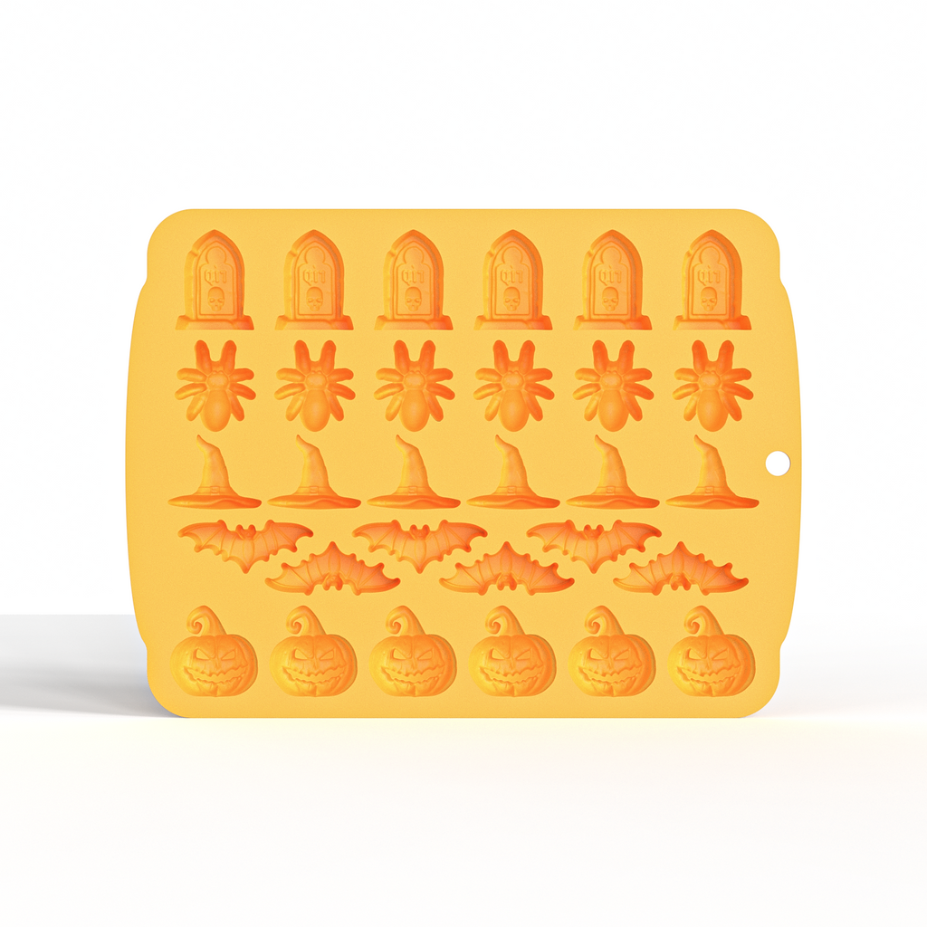 3D Halloween Silicone Baking Mould | Skull, Brain, Pumpkin & Zombie | Food Grade | Cake, Chocolate & Ice | Party Decoration