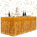 Metallic Foil Tinsel Fringe Table Skirt – 2-Pack, Party Decor