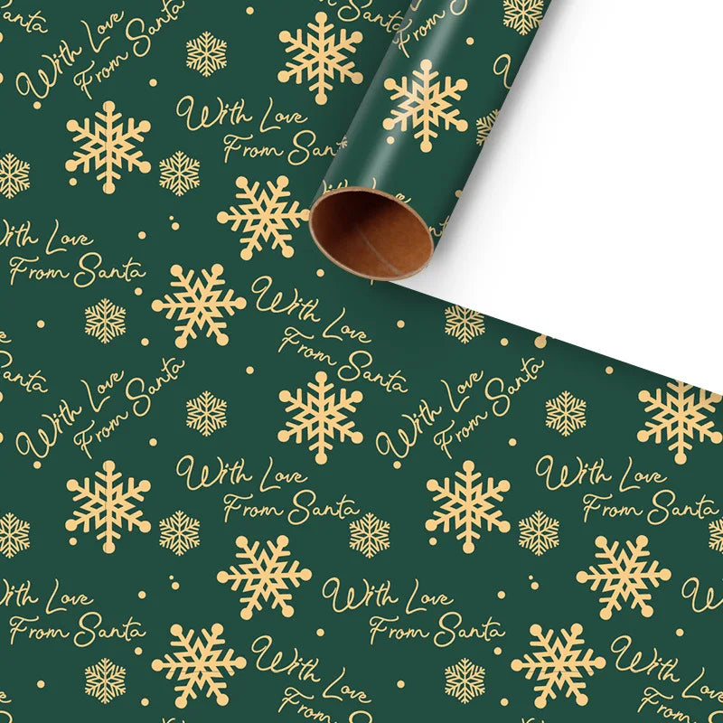 Christmas Gift Wrapping Kit - 7 Piece Set | Wrapping Paper| Tags| Paper Cutter | Storage Bag|Greeting Cards
