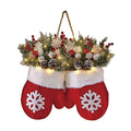 Christmas Gloves Wreath | LED Light-Up & Standard | 30cm | Indoor & Outdoor Wall Door Decoration