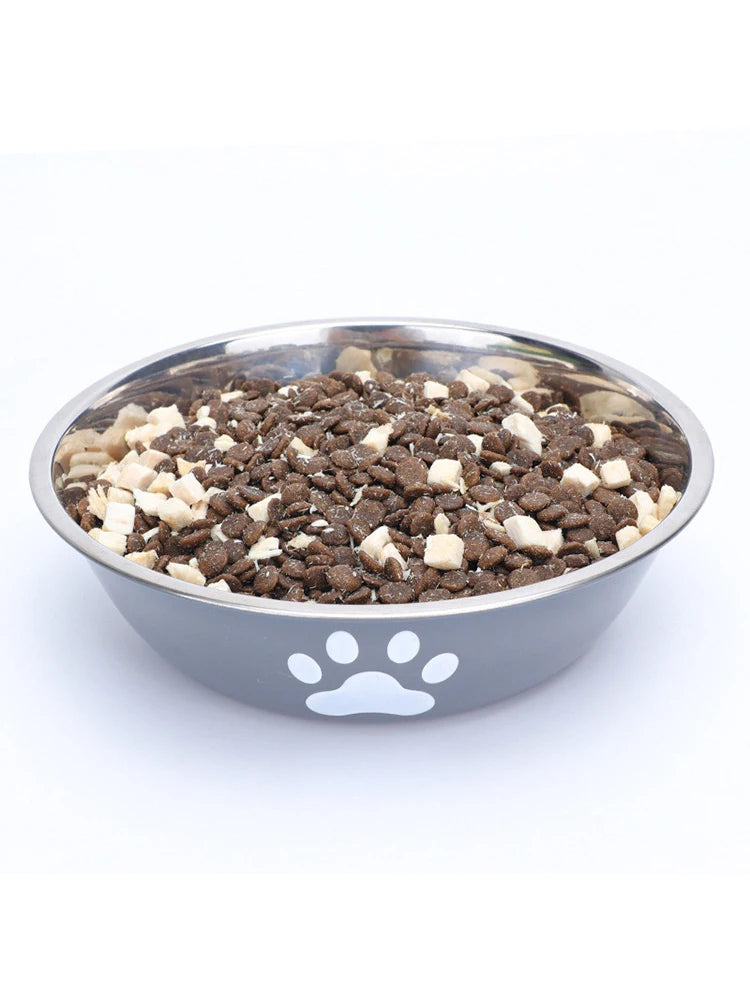 Stainless Steel Dog Bowl – Anti-Tip, Large Capacity Food & Water Bowl for Dogs | Blue, Grey & Pink