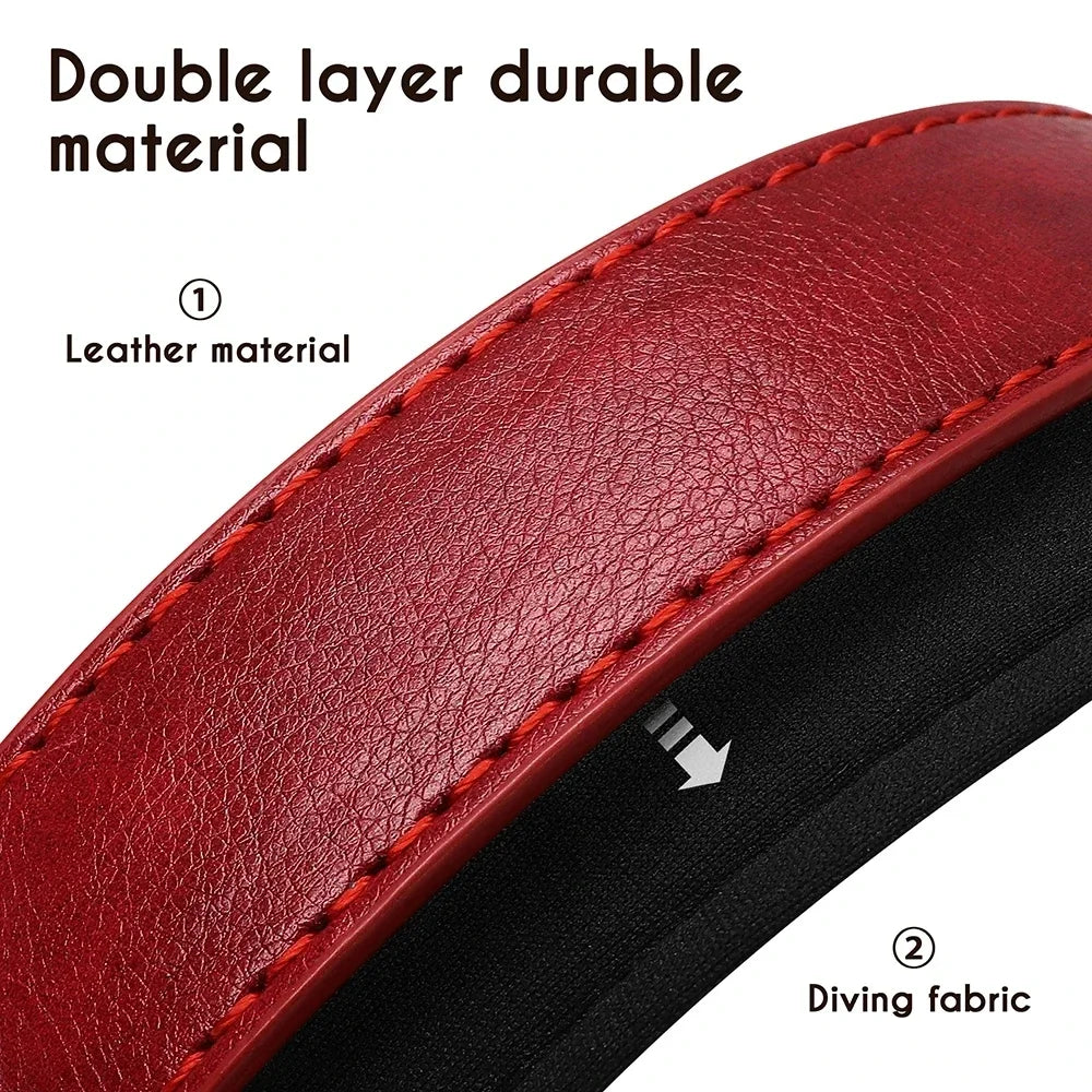 Personalised Leather Dog Collar | Free Engraving | XS–XL | 9 Colours