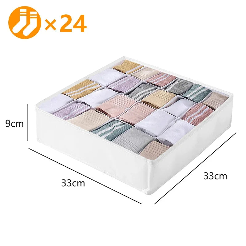Drawer Organiser Storage Box | Wardrobe Divider for Underwear, Socks & Clothes