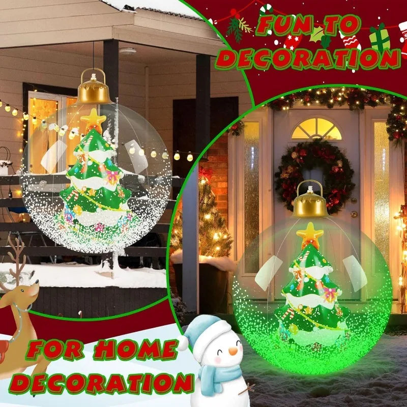 Outdoor Christmas Balloons | Light-Up LED & Standard | Santa, Snowman & Xmas Tree | Garden Party Decoration