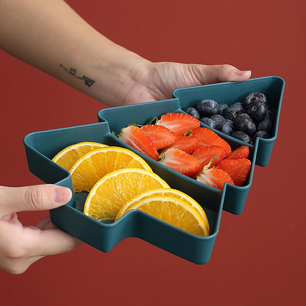 Christmas Tree Shaped Serving Dish - Snack & Dessert Tray