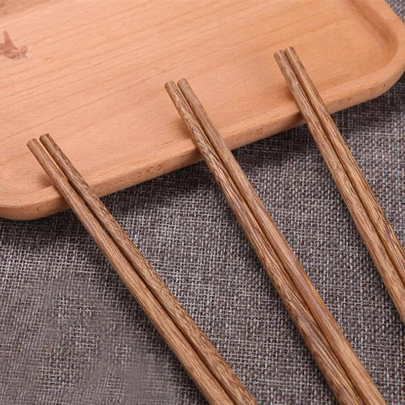 Natural Rosewood Chopsticks | 10 Pairs | Reusable Non-Slip | 25cm