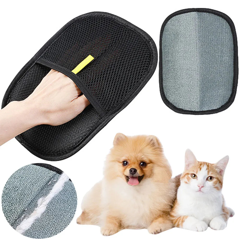 Pet Hair Remover Grooming Glove for Dogs Cats & Rabbits – Deshedding Mitt
