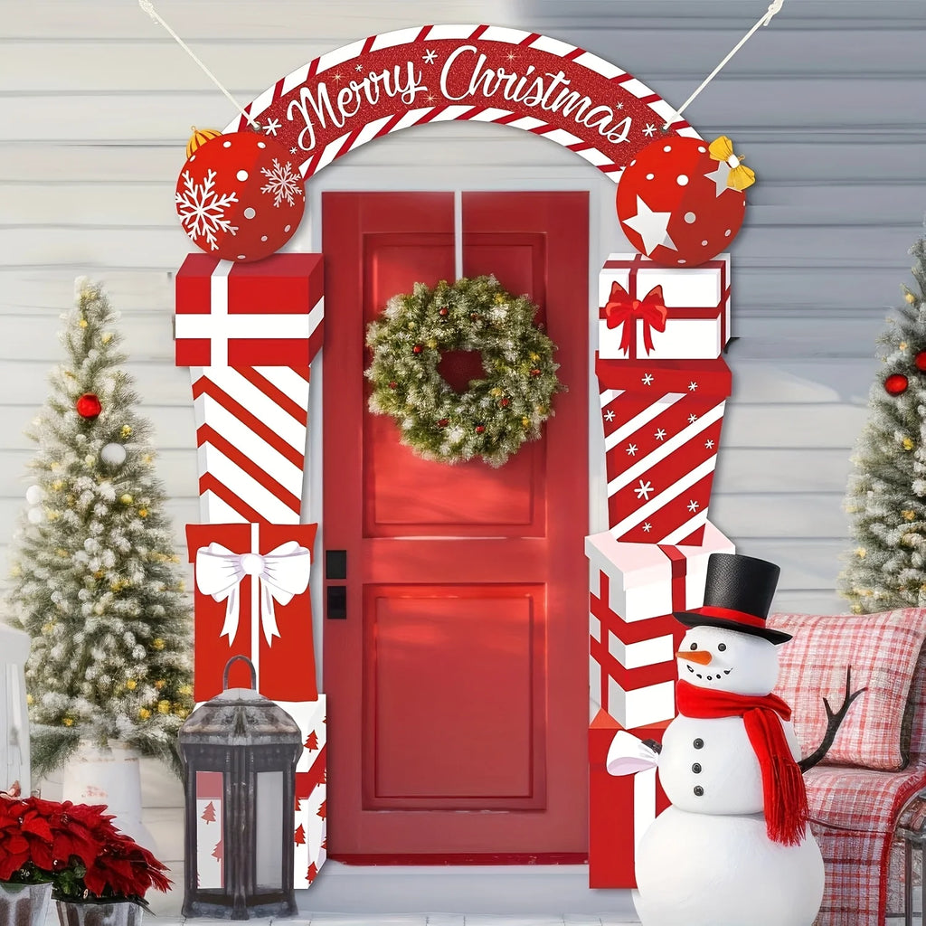 Christmas Hanging Door Banner | Merry Christmas Decoration | Festive Front Door & Home Decor